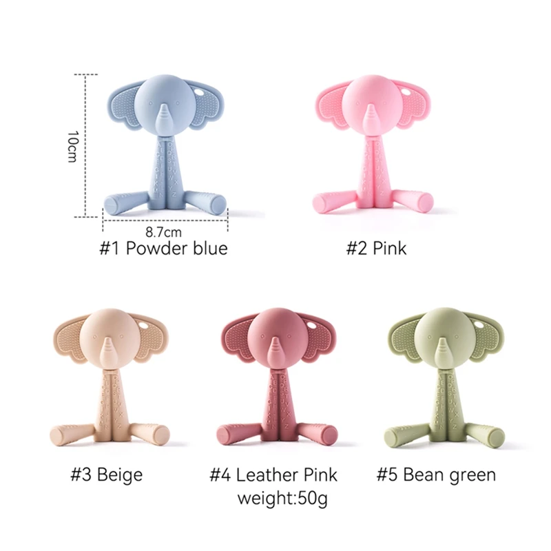 1PC Baby Silicone Teether Toys Food Grade Silicone Animal Grip Teething Toys for Newborn Soothing Tooth Teething Toys Gift 6
