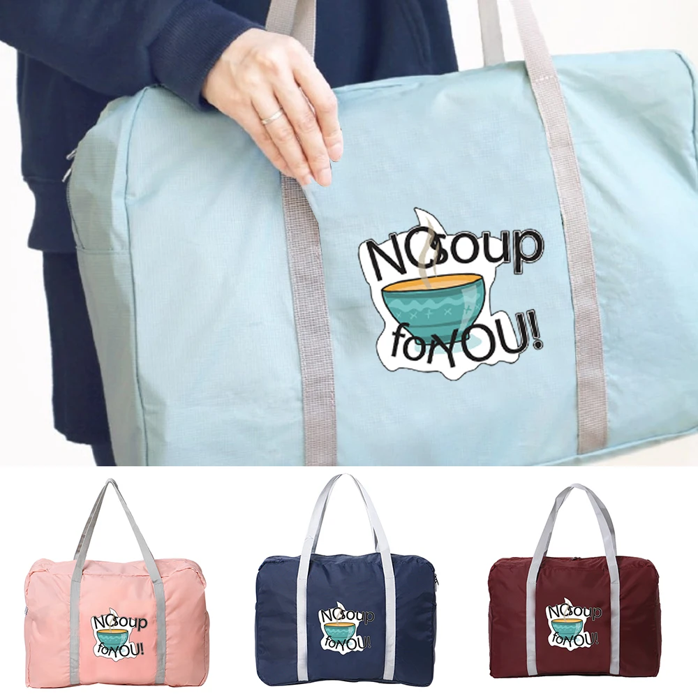 

Travel Bag Women Outdoor Camping Handbag Toiletries Organizer Foldable Zipper Luggage Accessories Bags Food Printing Tote Bag