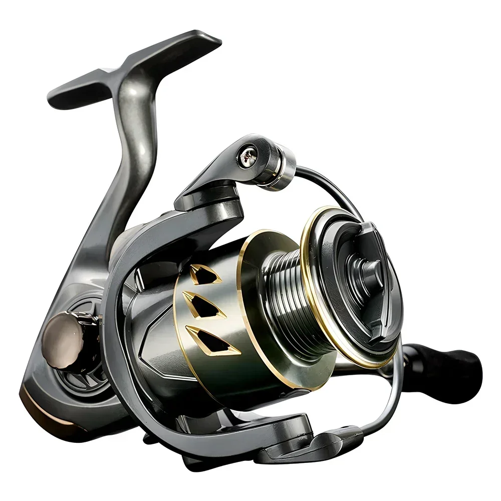 Lightweight Spinning Reel 2000 3000 4000 5000 6000 7000 Metal Wire Cup 5.2:1 Durable Fishing Tackle 10kg Max Drag for Bass Carp 3