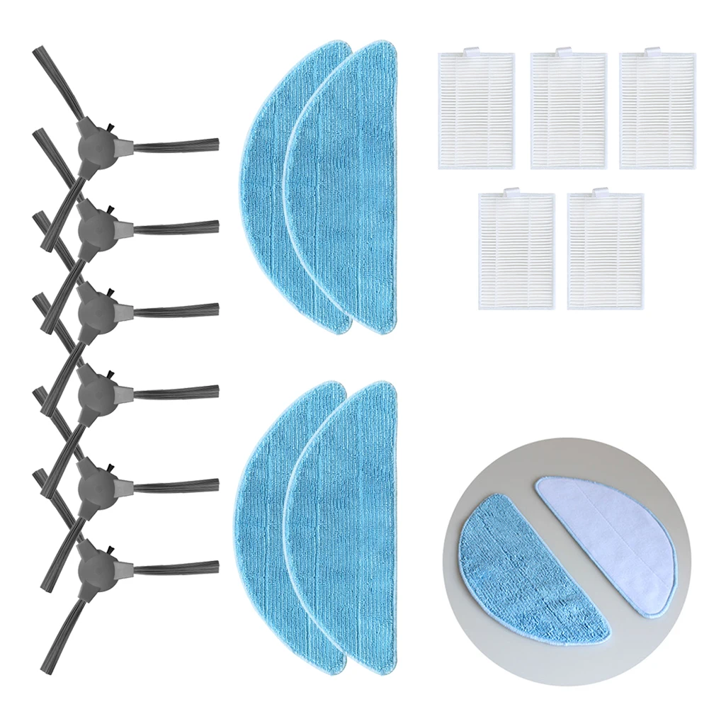 

5Pcs Filters & 4Pcs Mop Cloths For SUZUKA PRO GEN 2 Robot Vacuum Cleaner With 6Pcs Side Brushes Replaceable Accessories