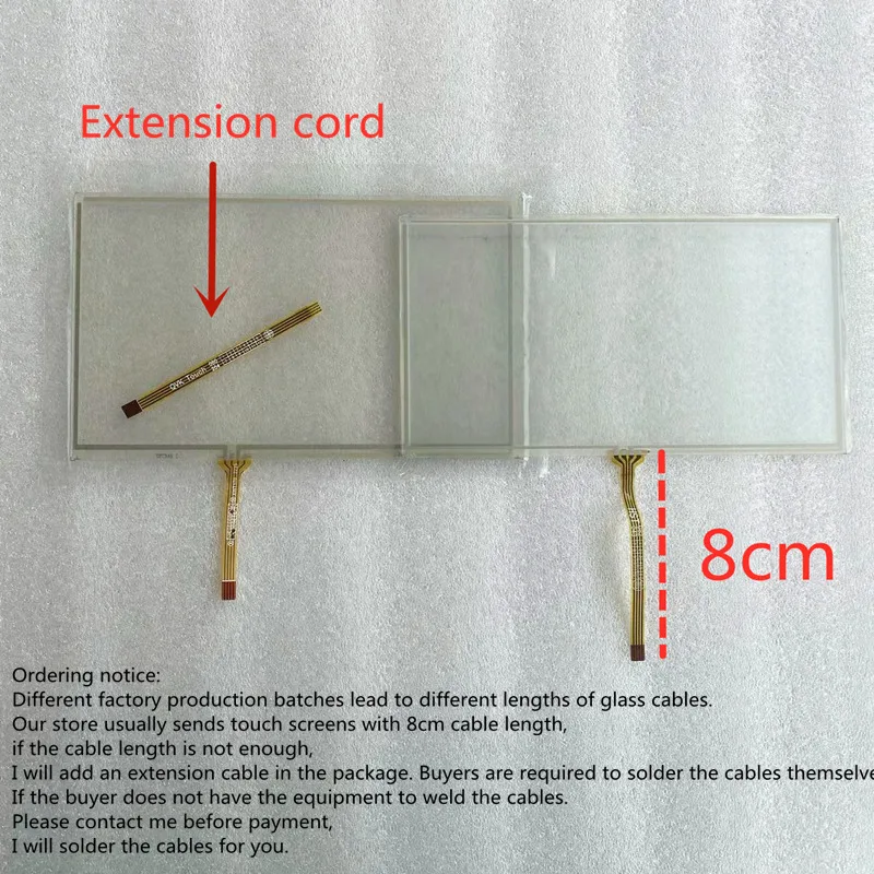 Resistive Polegadas Touch Screen Digitizer Sensor Painel ou Carro Dvd Plc St07002 07001 D01 A03 10 Peças Lote 165*100 mm 165x100 mm 4pin - Imagem 5