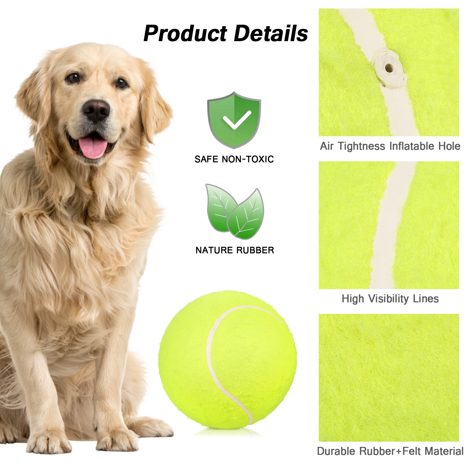 9.5" Oversize Giant Tennis Ball for Children Adult