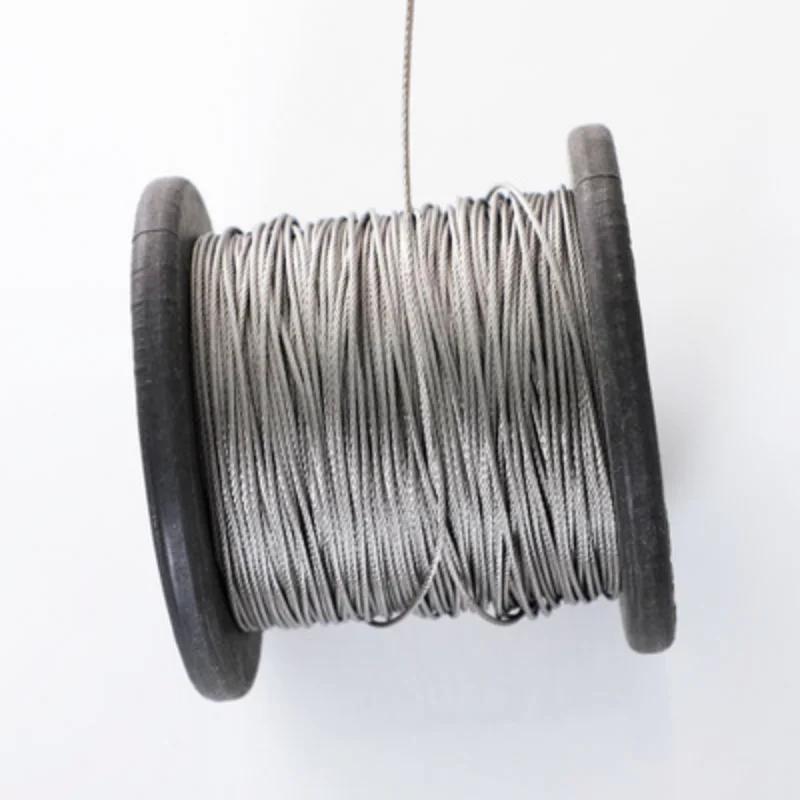 

50 meters 0.5-3mm PVC Coated Flexible steel wire Rope Soft Cable Transparent Stainless Steel Clothesline