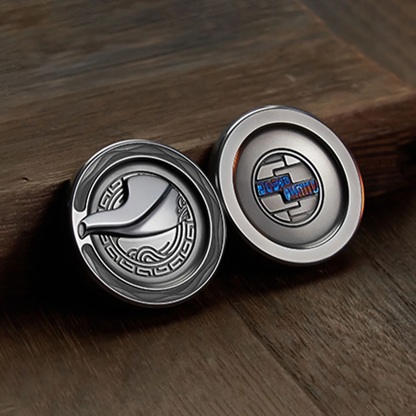 ACEdc Co-branded MUYI HEQIBI Haptic Coin Chinese Style Milk Cap PPB EDC Adult Magnetic Antistress toy Artifacts Fingertip