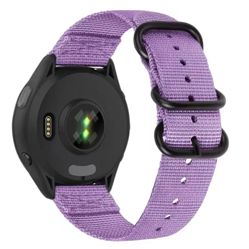 Premium Nylon Loop Band with Three-Ring Metal Buckle - Lightweight & Durable Bracelet
