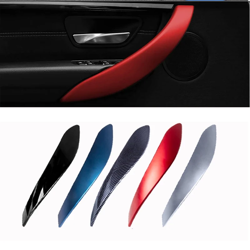 Cubierta de manija de puerta exterior de coche de fibra de carbono Real Compatible con BMW