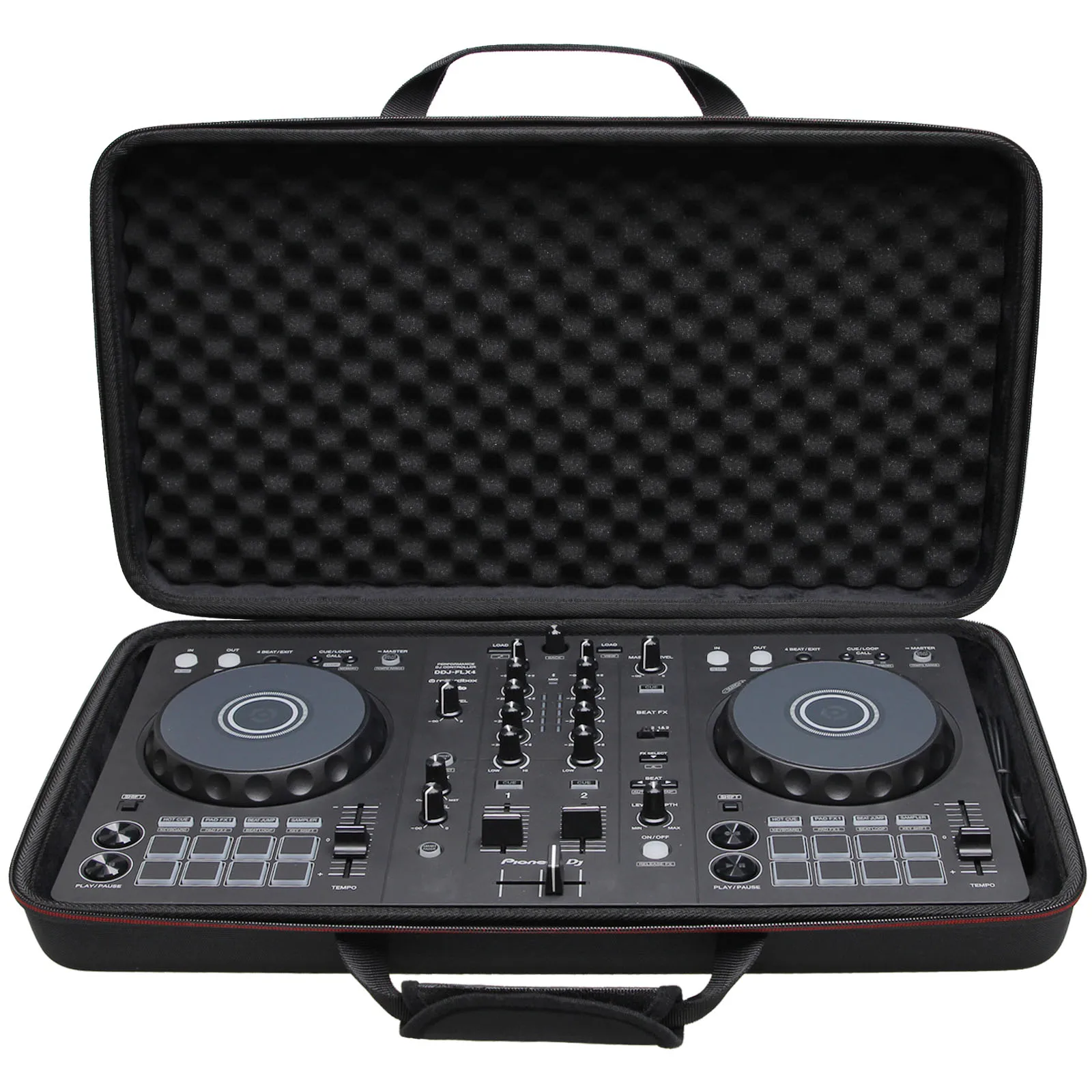 LTGEM Case for Pioneer DJ DDJ-FLX4 2-deck Rekordbox and Serato DJ Controller Music Device Storage Box rc remote controller transmitter storage bag replacement for wft07 09s et07 radiolink at9s frsky x9d flysky controller carring case