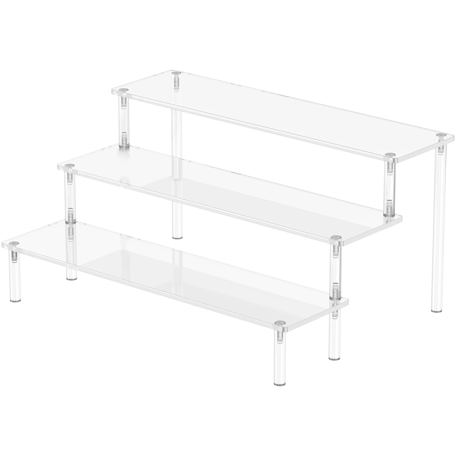 Soporte De Exhibición Dorado Para Zapatos Y Bolsos - 3 Niveles, 100x72x80 Cm, Metal Y Madera, Para Tiendas Y Boutiques