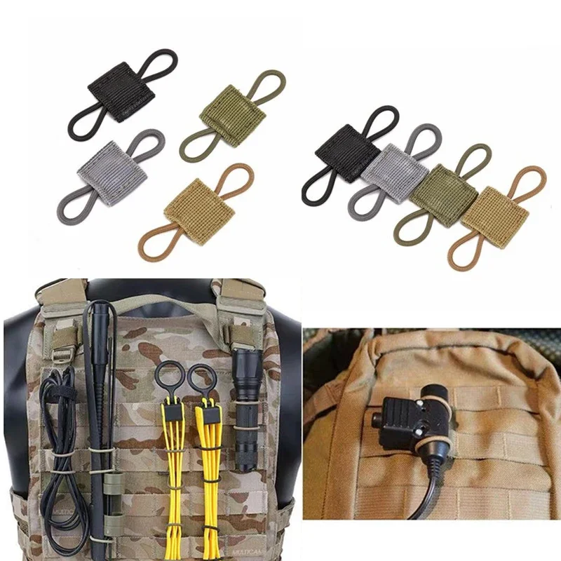 

Outdoor PPT Antenna Binding Buckle Backpack Vest Accessories Tactical Buckle Fixed Hiking Tool For Camping Airsoft