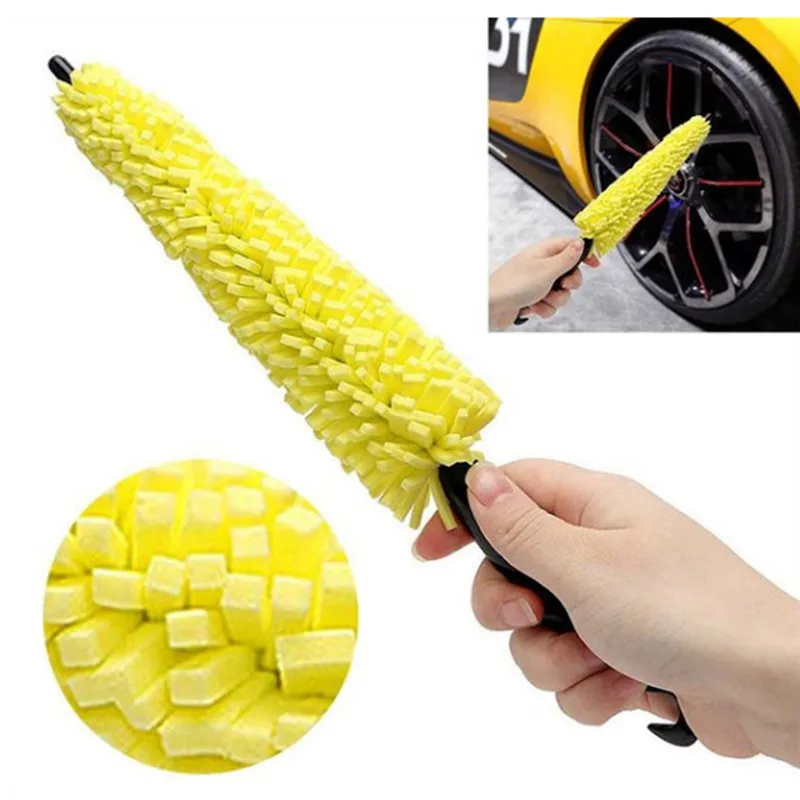 

Car Wheel Brush Tire Cleaning Brushes Tools Car Rim Scrubber Cleaner Duster Handle Motorcycle Truck Wheels Car Detailing Brush