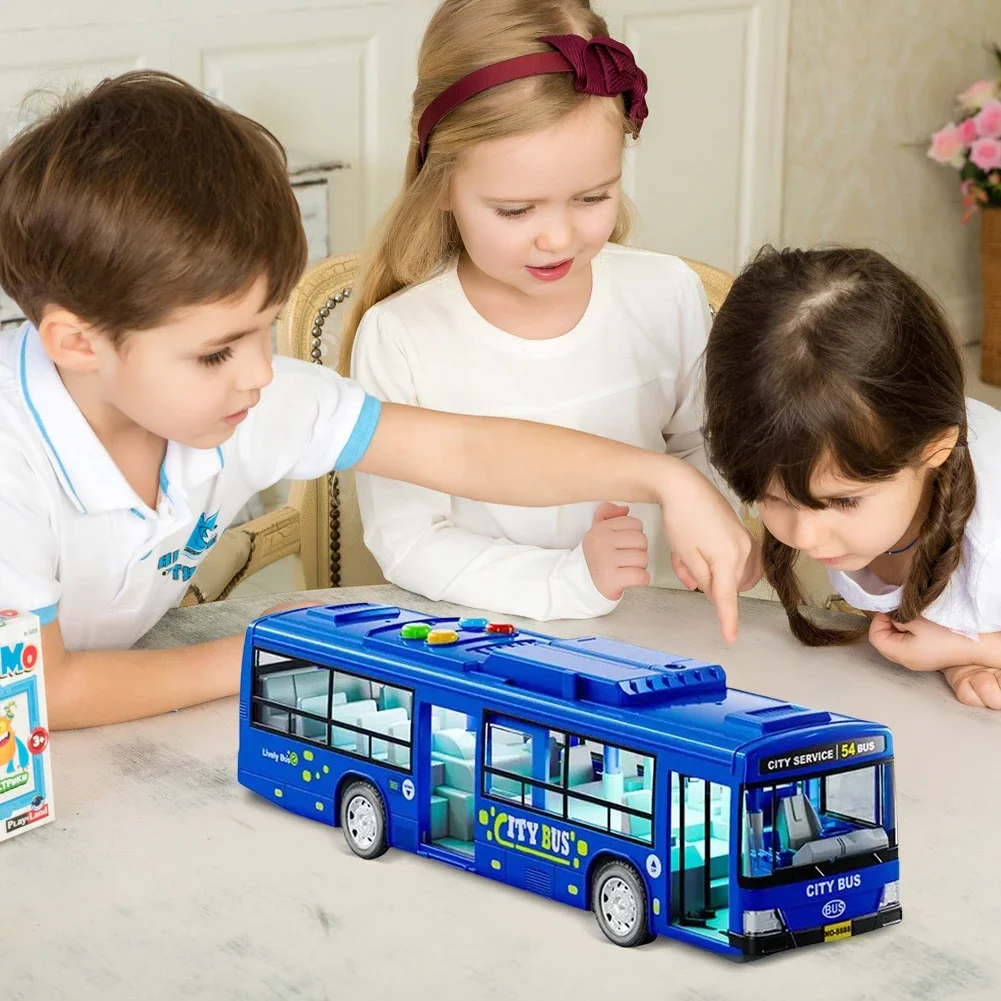 Simulation Bus Toy For Kids With Light And Music Pull Back Car_voghion.com