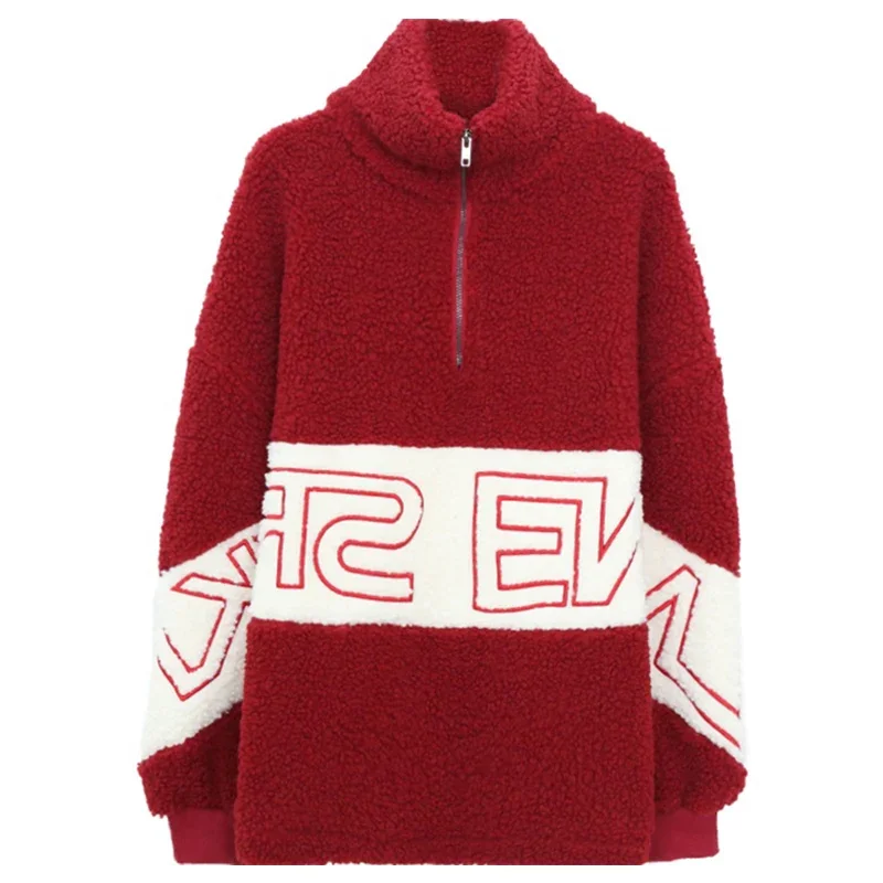 Cashmere Imitation Autumn Winter Fleece Maternity Nursing Hoodies Chic Ins Loose Breast Sweatshirt Warm Pregnancy Mother Tops