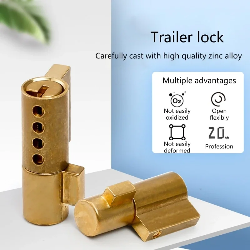Trailer Coupling Hitch Lock Insertable Security For Pressed Coupler Heads Component Caravans RVs Part Accessories trailer coupling lock