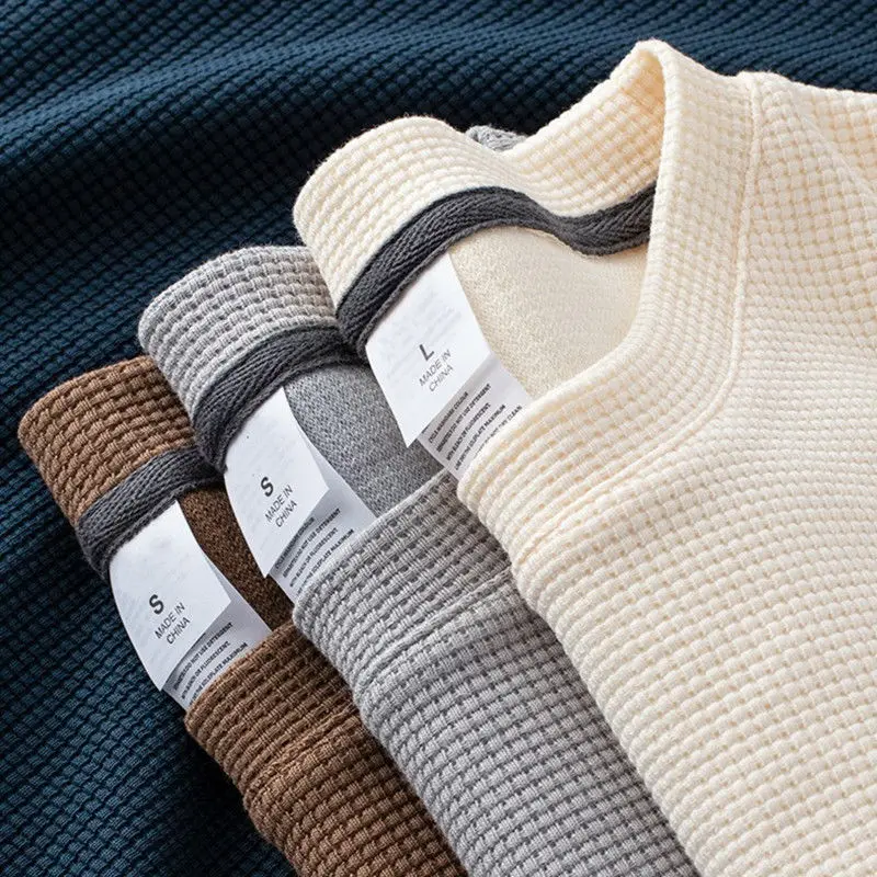 تي شيرت وافل بأكمام قصيرة للرجال والنساء صيفي يابا...