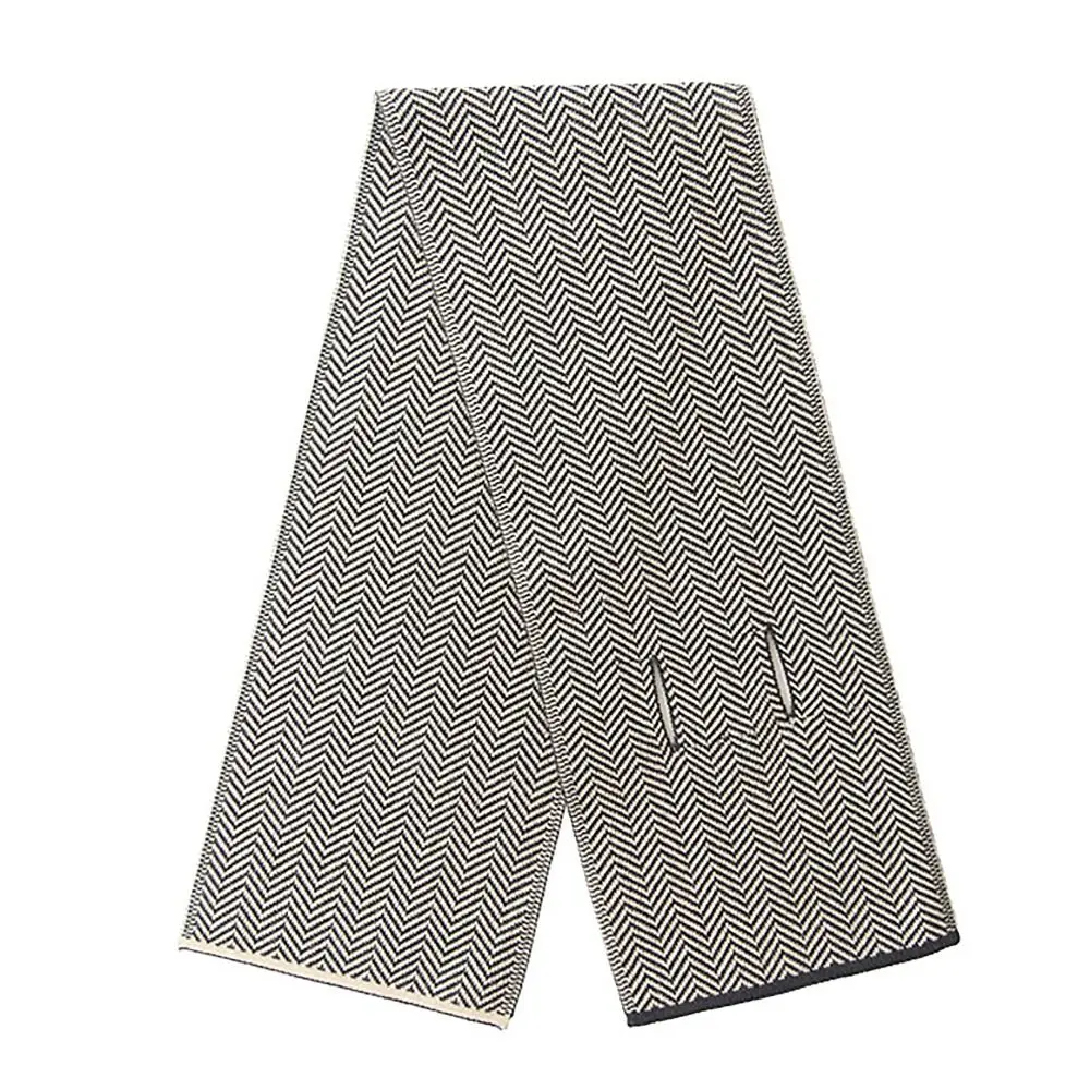 Elegant 90x18cm Knitted Scarf Line All-match Thickened Shawl Winter Warm Short Scarves for Woman Man 2