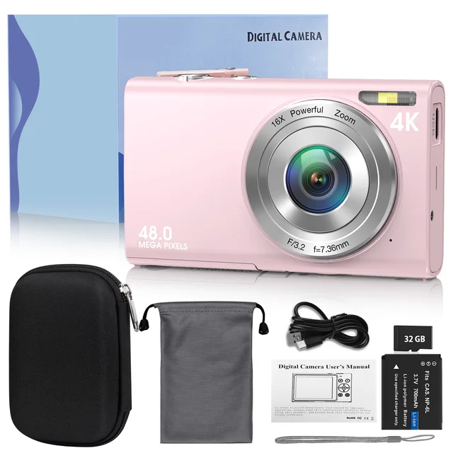 4K Digital Camera with Autofocus, 48MP Vlogging Camera, 2.8" Display, HD Video Recorder for YouTube & Photography 1