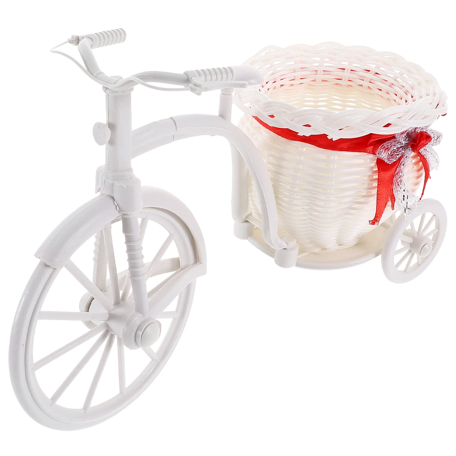 

Tricycle Flower Basket Rattan Flower Pots Decorative Flower Arrangement Holder Indoor Bike Flower Pot Planter Mini Bike Flower