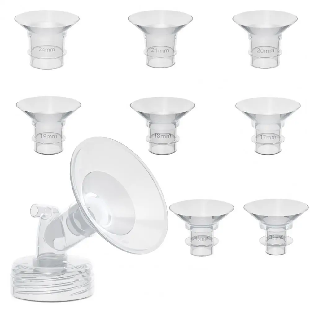 Breast Pump Accessories Silicone Breast Milk Pump Flange Inserts Breast Shield Converter Wearable Pump Replacement Parts 13mm-24mm