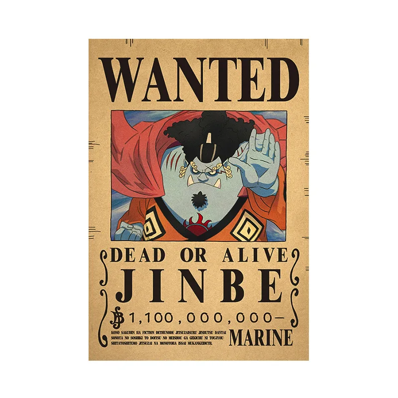 Póster one piece wanted poster luffy gear 5 nika Papel kraft vintage  Dormitorio Pared Pegatinas/Decoración De Fotos