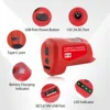 N12 Battery Power Source Adapter for Milwaukee 12V M12 Battery Power Wheel Charger Adapter with 12V DC Port USB2.0 Port 4