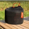 Portable Set Pot Storage Bag New Ultra Light Breathable Mesh Pouch Drawstring Buckle Mesh Fabric Tableware Bag Camping 4