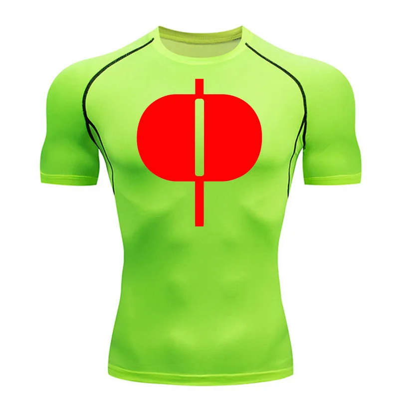 Summer Men's Gym T-Shirt Compression Sports Shirt Short Running Top Quick Dry Gym Sweat Long Shirt Sun Protection Second Skin 4