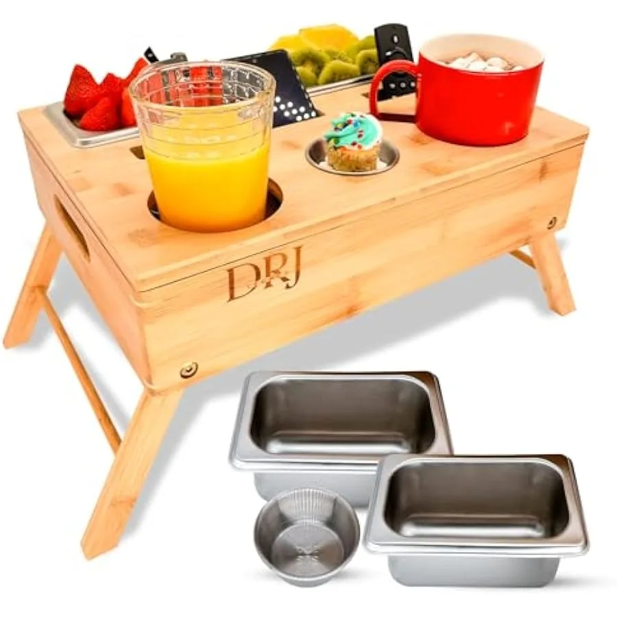 Couch Cup Holder and Tray Organizer