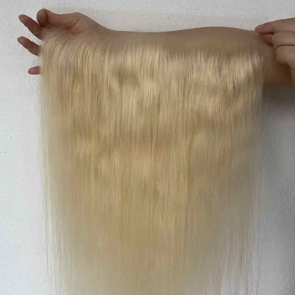 Blonde 613 Invisible HD13x6 Lace Frontal Human Hair Straight Lace Closure Melt Skin Pre Plucked Baby Hair Brazilian Remy
