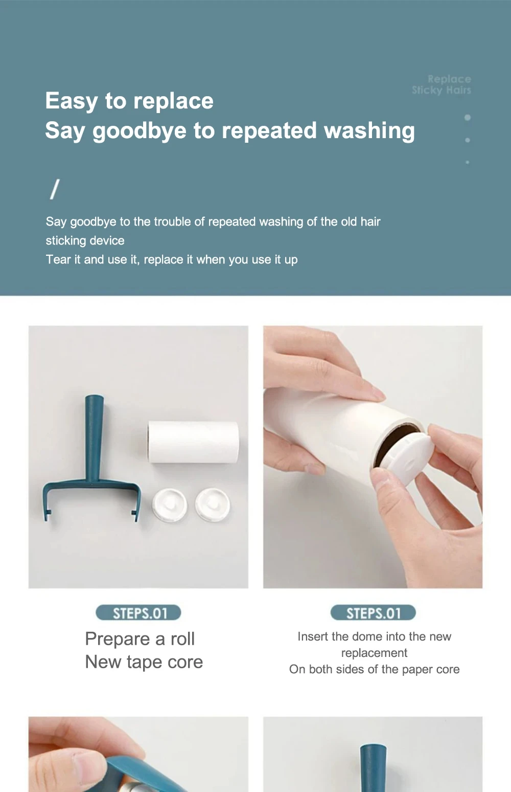 Sticky Roller Brush - Detailed View of Adhesive Surface