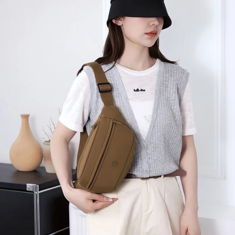 Stylish waterproof nylon waist bag for women, perfect for travel and daily use, with free shipping to Singapore
