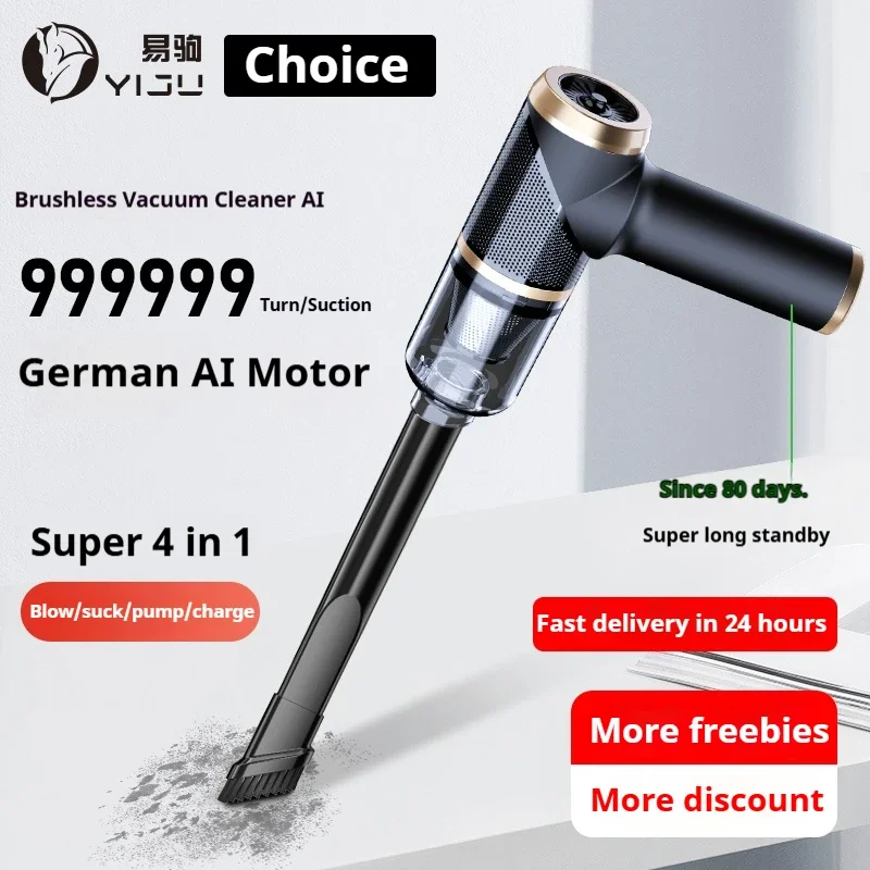 Car Vacuum Cleaner Mini 200W Powerful Cordless Portable Vacuum Cleaner for Home Appliance Handheld Blower Car