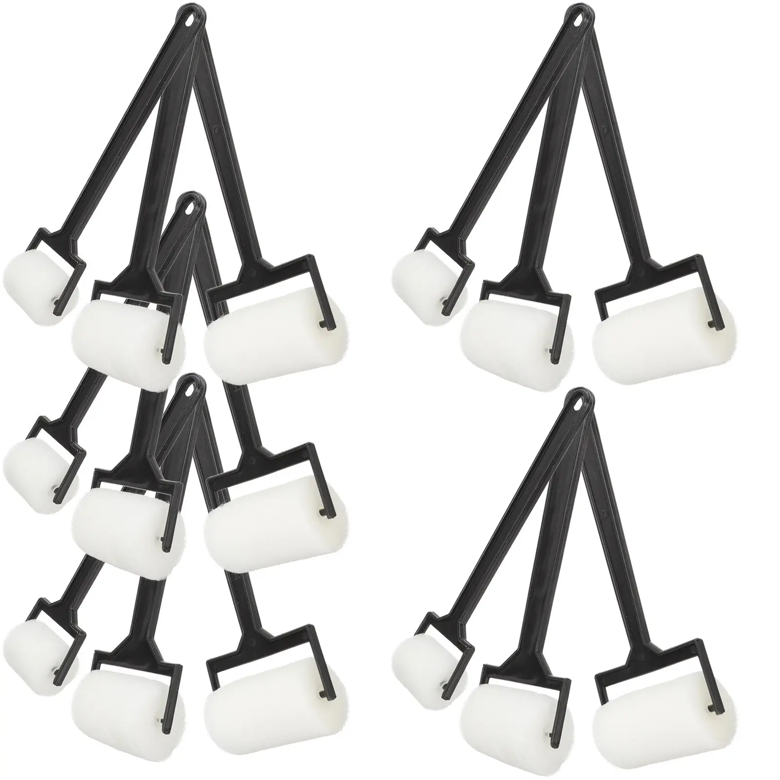 15Pcs 아트 페인팅 스폰지 브러쉬 세트 컴팩트 사이즈 유치원 DIY 페인팅 스폰지 롤러 아트 페인팅 재료에 대한 간편한 청소