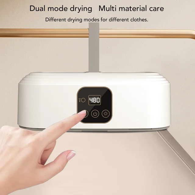 Portable Clothes Dryer 600W 15min Fast Drying Small Compact Foldable Electric Drying Machine with Remote Control 3