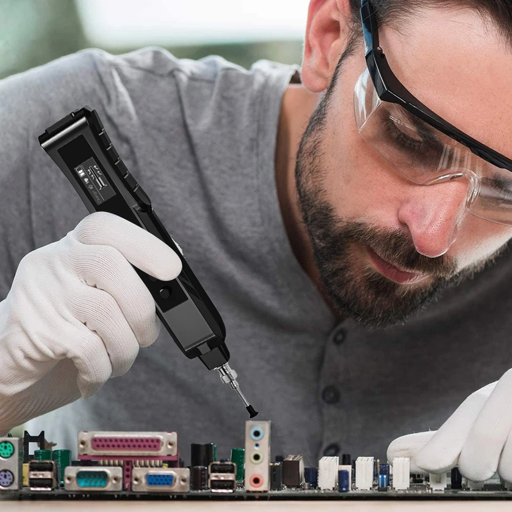 Electric Vacuum Chuck Suction Pen Anti Static Rechargeable Vacuum Pickup Tool Vacuum Suction Pen for IC Chip SMD SMT Repair Work