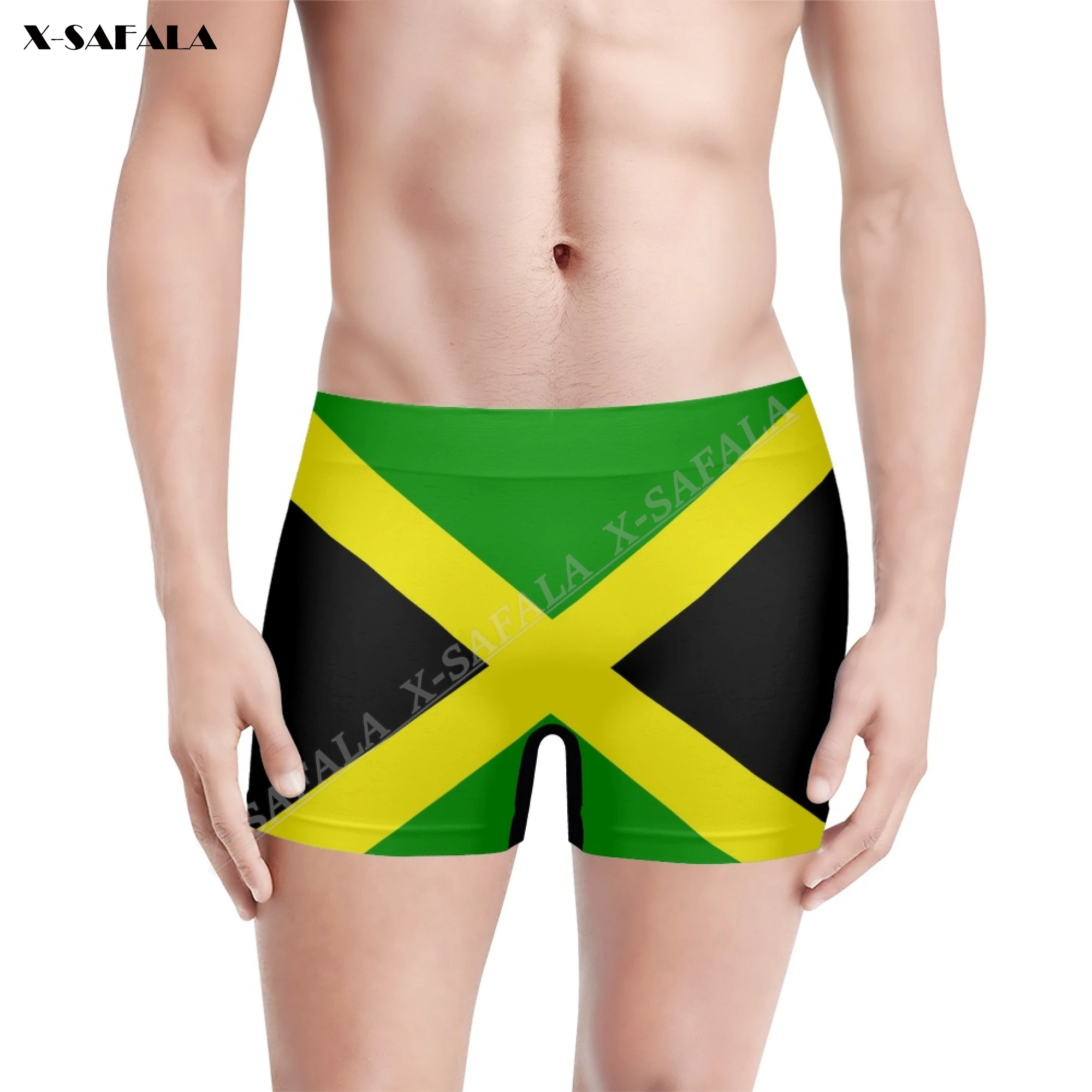 

Дышащее Мужское нижнее белье с 3D-принтом флага Jamaica, шорты, женский купальник, пляжные плавки