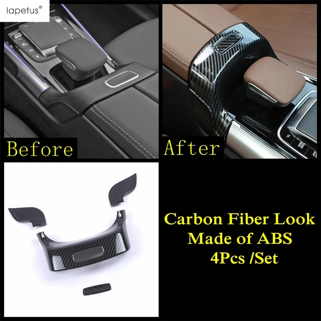 Copripulsante Bracciolo Per Mercedes Classe C E GLC - Carbonio O Nero Lucido