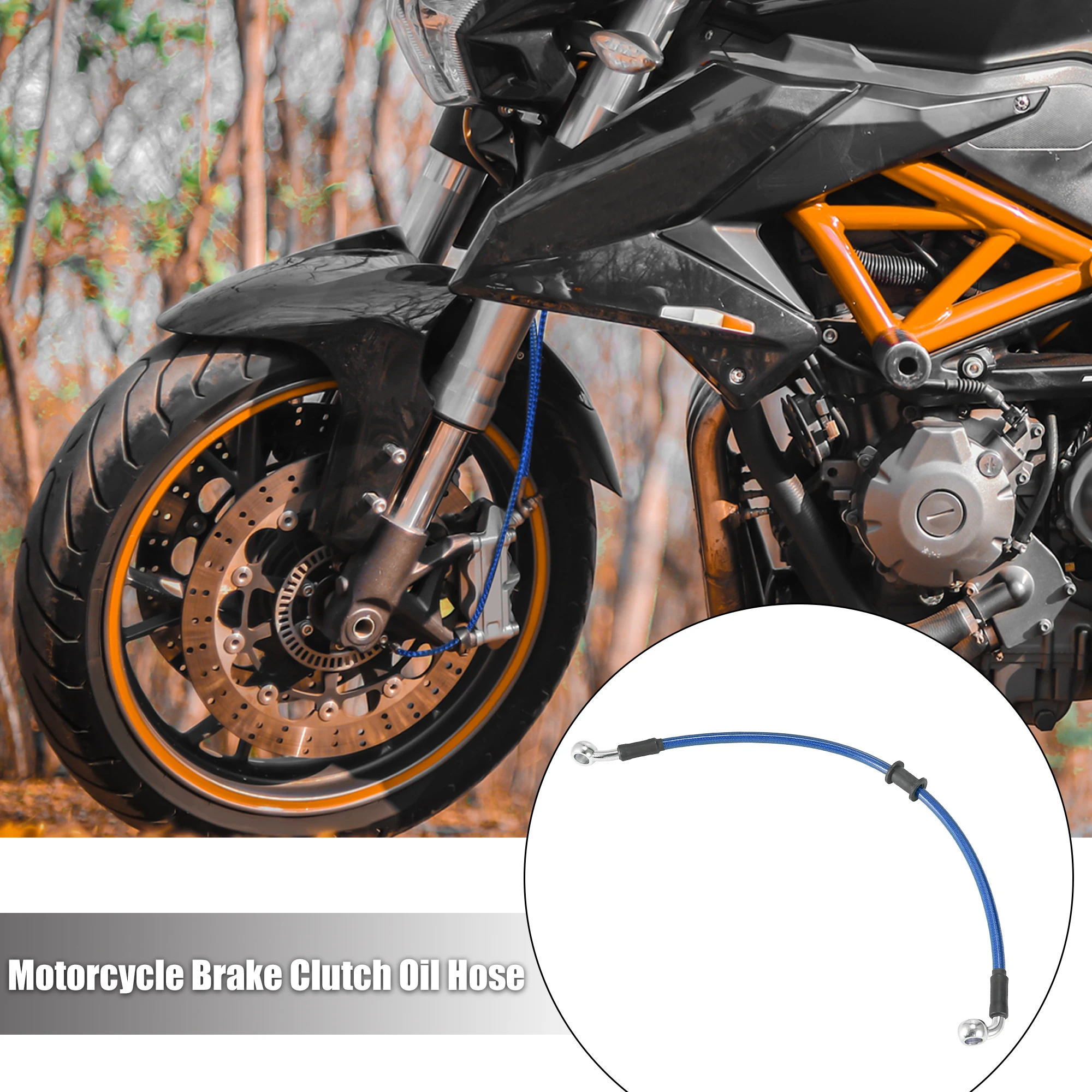 Universal 40cm Motorcycle Brake Clutch Oil Hose Line Pipe Hydraulic Reinforced Stainless Steel Braided Hose brake pipe hose motorcycle brake hose