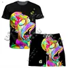 American Classic Anime 3d Printed T-Shirt Shorts Combination Men And Women Sports Suit Street Couple Style The Simpsons Set 2