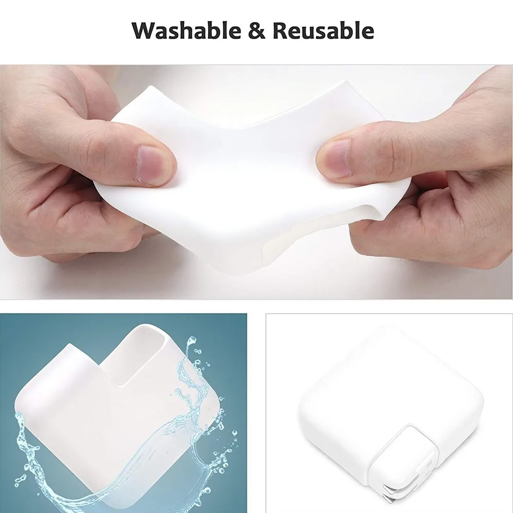 Silicone Charger Protective Case Cover For MacBook Air Pro 13 15 16 inch touch bar A2442 A2485A2289 A2179 A2338 macbook charger case
