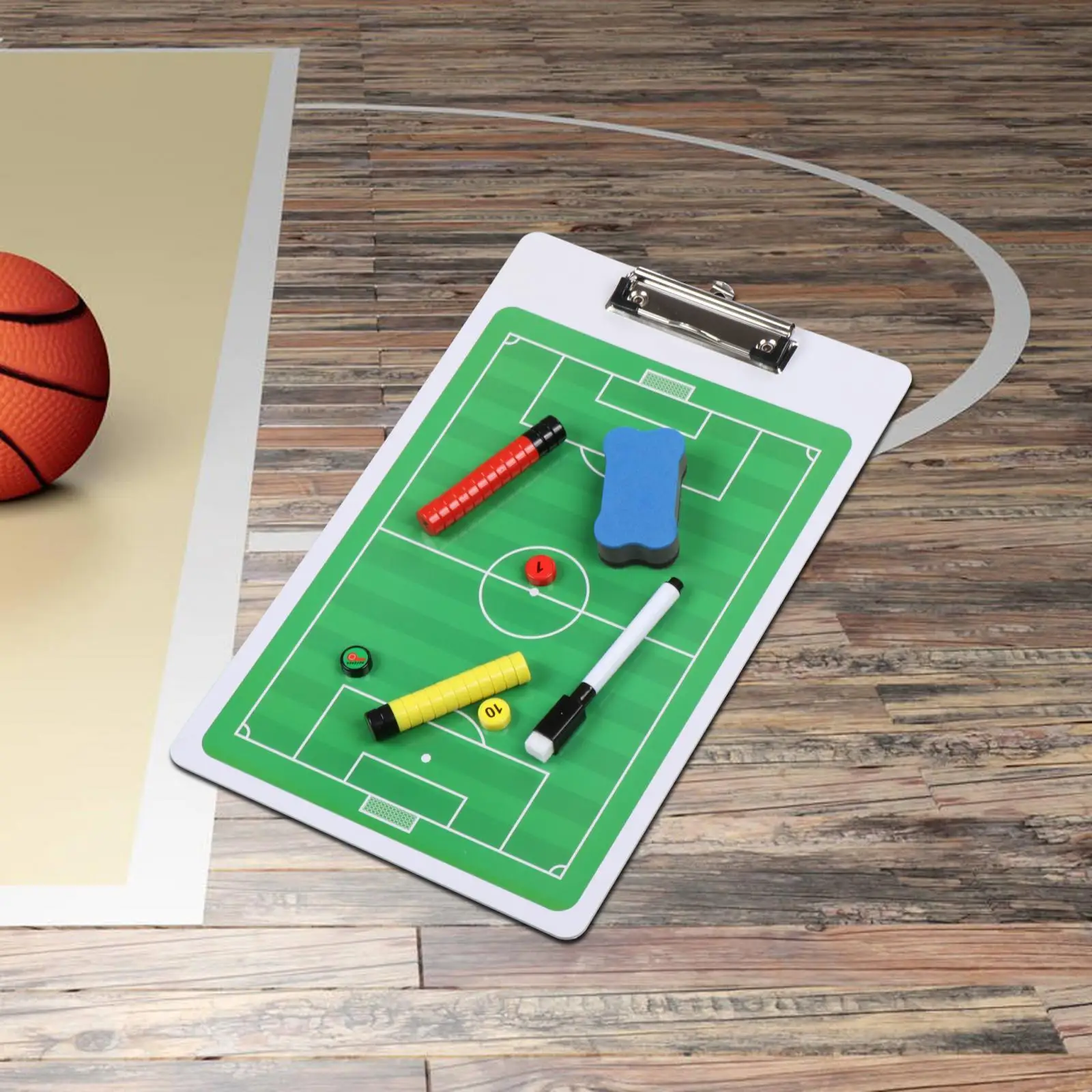 

Football Tactic Board Display Board Coaches Marker Whiteboard Sports Accessory Easy Carrying Teaching Aids for Football Training