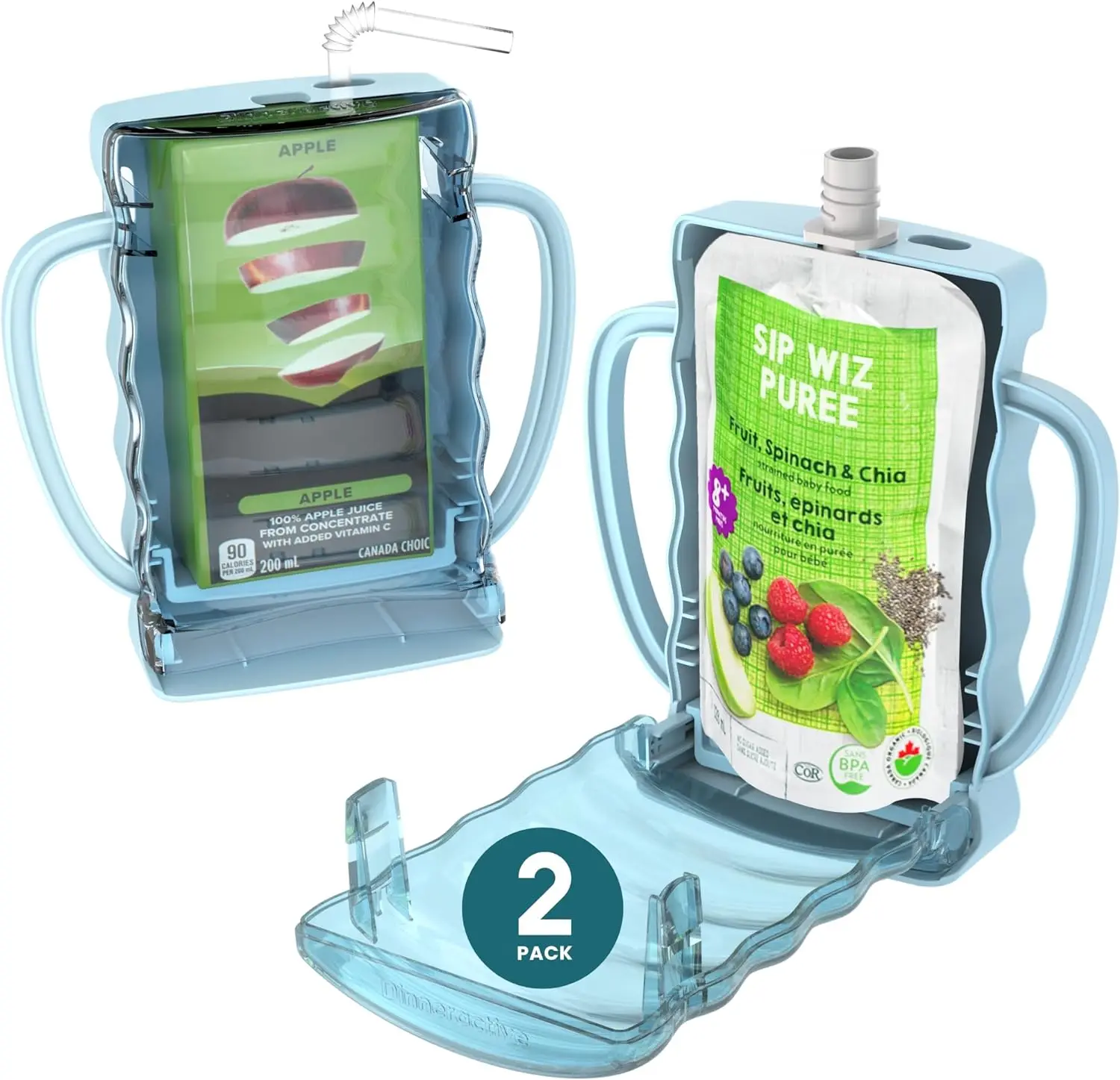 Baby juice bag No squeeze bag Food and juice box squeeze resistant yogurt can be reused 2 pieces of baby essential produ