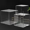 Modern Coins Bank Transparent Acrylic Piggy Bank Square Large Capacity Money Saving Box Coin Banknotes Box 12 /15 /18CM 4