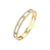 Luxury Crystal Hollow Roman Numeral Bracelets For Women Men Stainless Steel Unisex Bangle Fashion Classic Jewelry Accessories 5