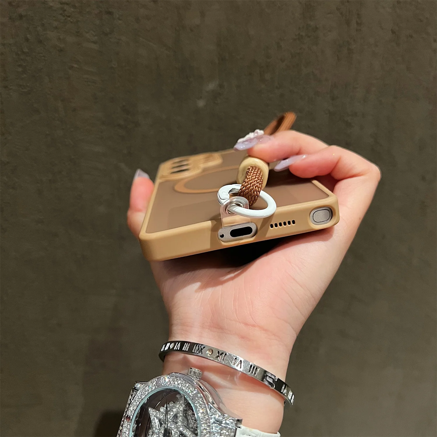 Matte Translucent Magnetic Case with Lanyard and Magsafe Wireless Charging Compatibility