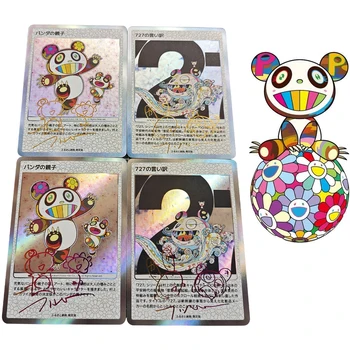 2Pcs/set Anime Mononoke Collection Trading Card Refractive Color Flash  Signature Card Bronzing Replica Child Gifts Toy 63*88mm 1