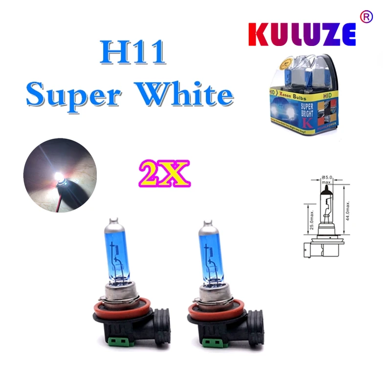 plastic box packaging 1 pair car halogen bulbs H1 H4 H7 H11 100W high and low light 9005 9006 9012 H3 H8 fog light 12V55W 6000K 5