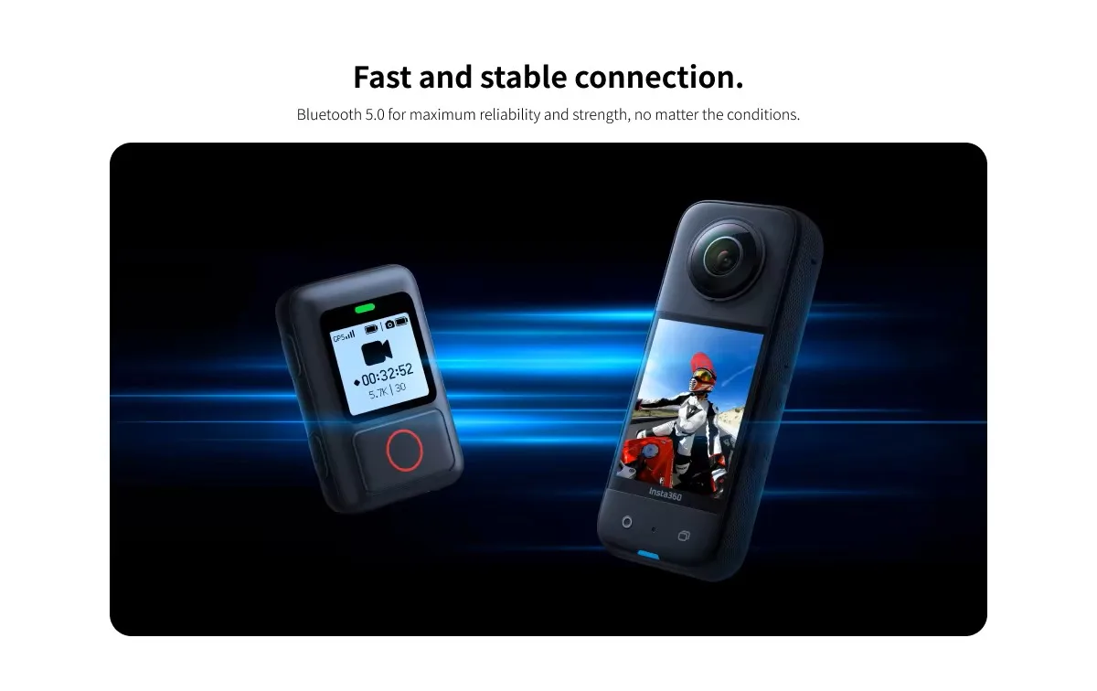Télécommande GPS Insta360 X2 X3 X4 X5 Go3/Go3S Ace/Pro2 R/RS