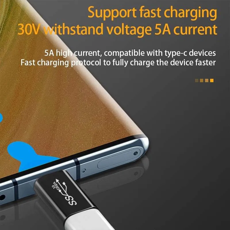 Universal USB-C Extension Adapter for Charging and Data Transfer