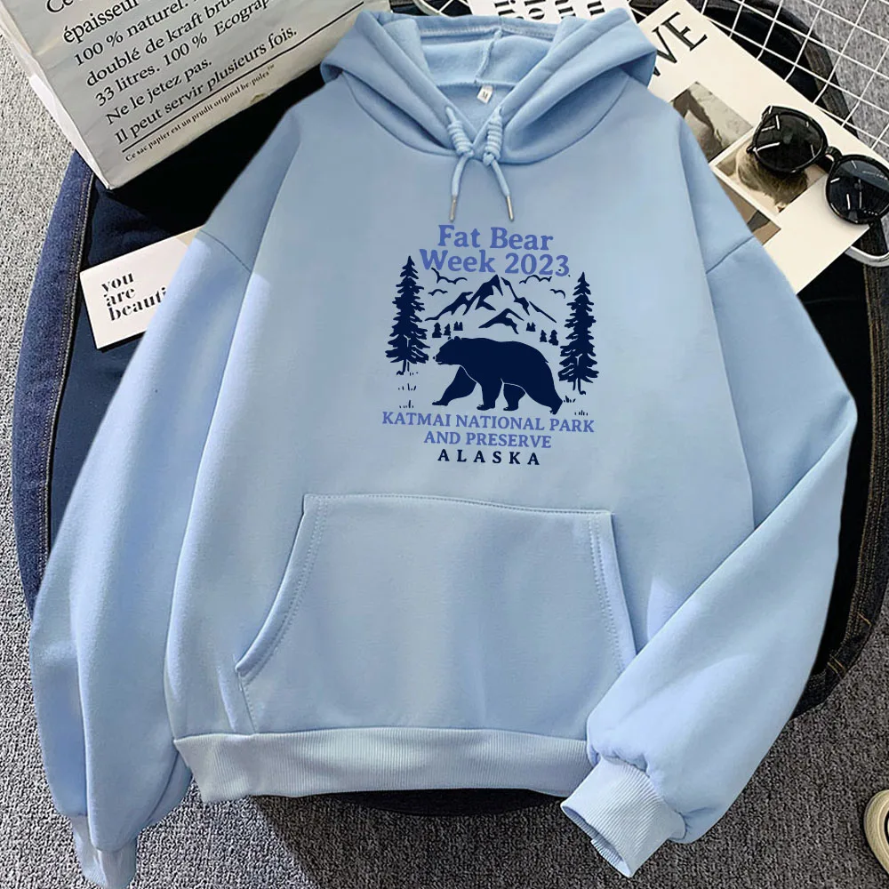 

Fat Bear Week Outerwear Man Korean Style Hoodies Essentials Sweatshirts Long Sleeve Unisex Custom Pullovers Individualization