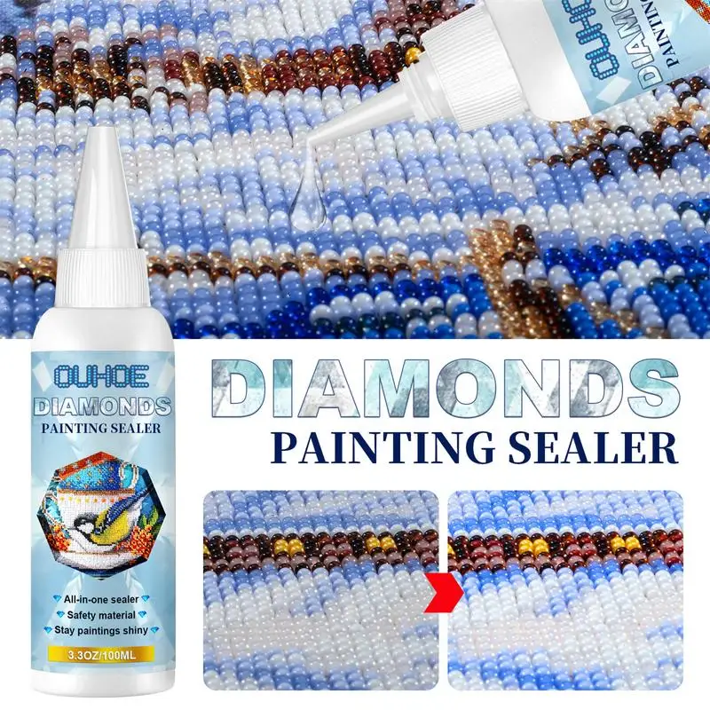 5D Diamond Drawing Sealer Conserver Glue Protective Comes With Dedicated Brush Fast Drying Shine Effect Sealer Glue